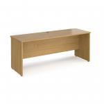 Maestro 25 straight desk 1800mm x 600mm - oak top with panel end leg