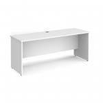 Maestro 25 straight desk 1800mm x 600mm - white top with panel end leg