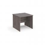 Maestro 25 straight desk 800mm x 800mm - grey oak top with panel end leg