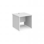Maestro 25 straight desk 800mm x 800mm - white top with panel end leg MP8WH