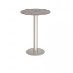Monza circular poseur table 800mm with central circular cutout 80mm - made to order MPC800-CO-BS