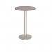Monza circular poseur table 800mm with central circular cutout 80mm - made to order MPC800-CO-BS