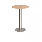 Monza circular poseur table 800mm with central circular cutout 80mm - made to order MPC800-CO-BS