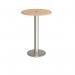 Monza circular poseur table 800mm with central circular cutout 80mm - made to order
