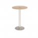 Monza circular poseur table 800mm with central circular cutout 80mm - kendal oak MPC800-CO-BS-KO