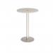 Monza circular poseur table 800mm with central circular cutout 80mm - Light Grey MPC800-CO-BS-LG