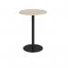 Monza circular poseur table with flat round black base 800mm - made to order MPC800-K