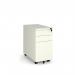 Steel 3 drawer narrow mobile pedestal - white MPN3-WH