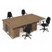Maestro starter kit for 4 people, comprising of beech desk, silver frame , wooden pedestal and Vantage fabric chair with arms in black MSTR-S-B