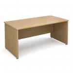 Maestro 25 PL straight desk 1600mm x 800mm - oak panel leg design