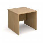 Maestro 25 PL straight desk 800mm x 800mm - oak panel leg design