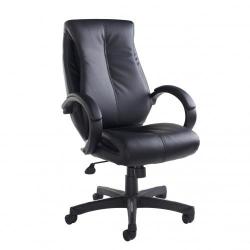 Cheap Stationery Supply of Nantes high back managers chair - black faux leather Office Statationery