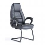 Noble executive visitors chair - black faux leather NBO100C1