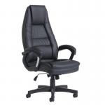 Noble high back managers chair - black faux leather