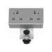 Desktop Power Module 2x 240v UK Sockets Silver Grey NEB1-G
