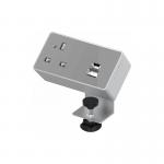 Desktop Power Module 1x 240v UK Socket 30W USB-C, 27W USB-A Silver Grey NEB2-G