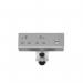 Double Socket 240v with 1x 30W USB-C and 1x 27W USB-A Silver Grey NEB3-G
