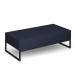 Nera modular soft seating double bench with black frame NERA-D-K