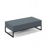 Nera modular soft seating double bench with black frame - elapse grey NERA-D-K-EG