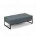 Nera modular soft seating double bench with black frame - elapse grey NERA-D-K-EG