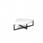 Nera corner unit table 700mm x 700mm with black frame - white NERA-Q-TABLE-K-WH