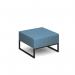 Nera modular soft seating single bench with black frame NERA-S-K