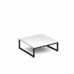 Nera square coffee table 700mm x 700mm with black frame - white NERA-S-TABLE-K-WH
