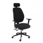 Ortho Pro 600 orthopaedic chair with head rest, upholstered seat and back with fully adjustable arms OPH601