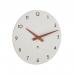 Orbit wall clock 300mm - Walnut & White ORWC