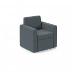Oslo square back reception 1 seater sofa 800mm wide - elapse grey OSL50001-EG