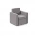 Oslo square back reception 1 seater sofa 800mm wide - forecast grey