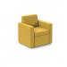 Oslo square back reception 1 seater sofa 800mm wide - lifetime yellow