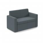 Oslo square back reception 2 seater sofa 1340mm wide - elapse grey OSL50002-EG