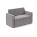 Oslo square back reception 2 seater sofa 1340mm wide - forecast grey