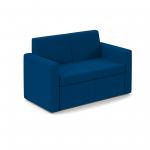 Oslo square back reception 2 seater sofa 1340mm wide - maturity blue OSL50002-MB