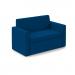 Oslo square back reception 2 seater sofa 1340mm wide - maturity blue