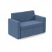 Oslo square back reception 2 seater sofa 1340mm wide - range blue