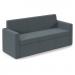 Oslo square back reception 3 seater sofa 1880mm wide - elapse grey
