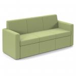 Oslo square back reception 3 seater sofa 1880mm wide - endurance green OSL50003-EN