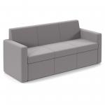 Oslo square back reception 3 seater sofa 1880mm wide - forecast grey OSL50003-FG
