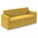 Oslo square back reception 3 seater sofa 1880mm wide - lifetime yellow