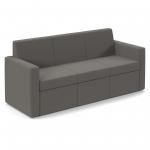 Oslo square back reception 3 seater sofa 1880mm wide - present grey OSL50003-PG