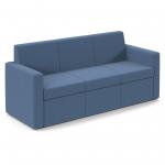 Oslo square back reception 3 seater sofa 1880mm wide - range blue OSL50003-RB