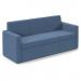 Oslo square back reception 3 seater sofa 1880mm wide - range blue