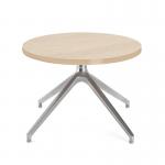 Otis coffee table 600mm diameter with oak top and pyramid base - made to order