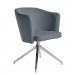 Otis single seater tub chair with 4 star swivel base - elapse grey