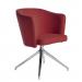 Otis single seater tub chair with 4 star swivel base - extent red