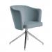 Otis single seater tub chair with 4 star swivel base - late grey