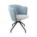 Otis single seater lounge chair with black pyramid base OTIS02-K