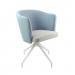 Otis single seater lounge chair with white pyramid base OTIS02-WH